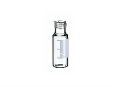 Picture of 2mL Wide Mouth Short Thread Screw Top Vial, Clear Glass with Write-on Patch, 9mm Thread, Q-Clean